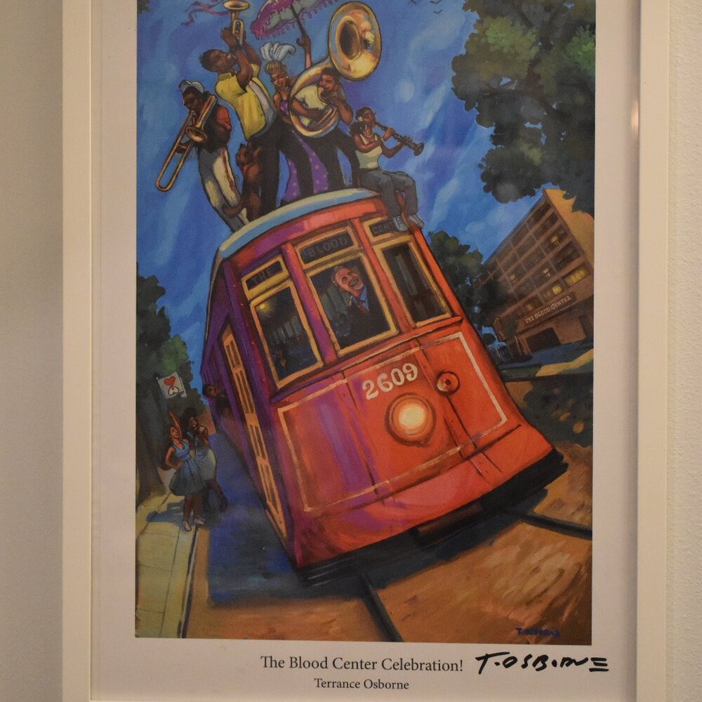Signed Terrance Osborne “The Blood Center Celebration!” New Orleans Art Print